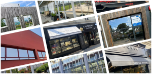 Exemples de films solaires et stores bannes réalisés par nos agences PANO.